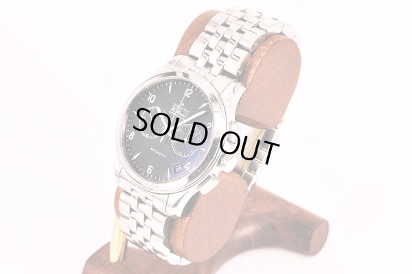 ゼニス　クラスエルプリメロ　クロノグラフ　０３．５１０．４００２　黒文字盤　サイド