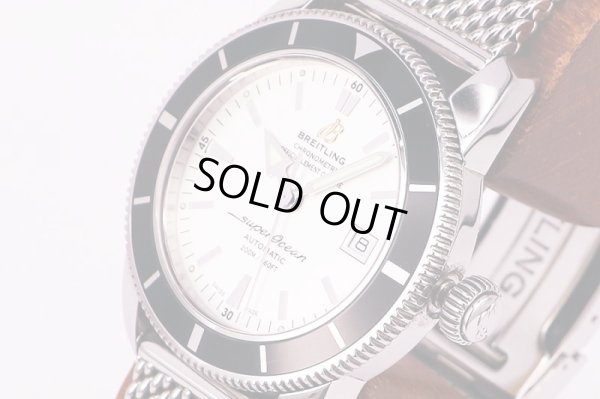 ブライトリング　スーパーオーシャン　ヘリテージ４２　Ａ１７３２１　銀文字盤　サイド拡大