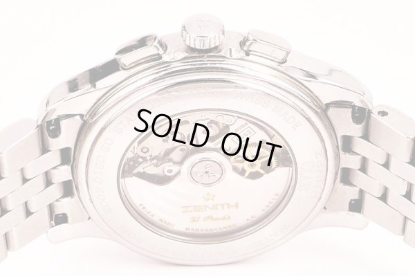 ゼニス　クラスエルプリメロ　クロノグラフ　０３．５１０．４００２　黒文字盤　裏面拡大