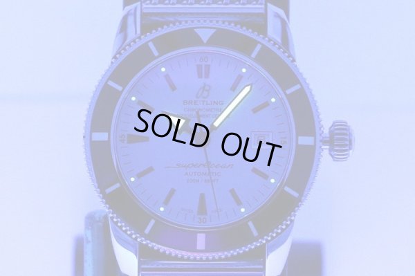 ブライトリング　スーパーオーシャン　ヘリテージ４２　Ａ１７３２１　銀文字盤　ライト