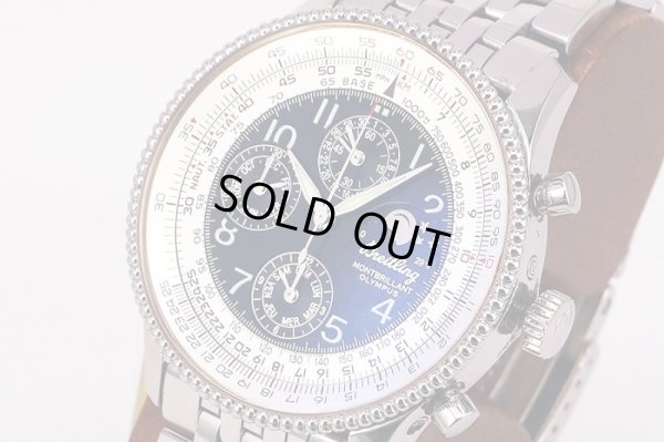 ブライトリング　モンブリラン　オリンパス　Ａ１９３５０　黒文字盤　サイド拡大