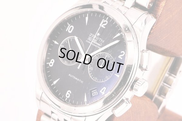 ゼニス　クラスエルプリメロ　クロノグラフ　０３．５１０．４００２　黒文字盤　サイド拡大