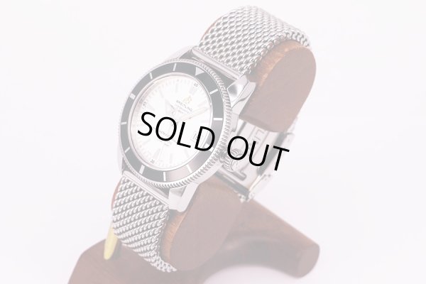 ブライトリング　スーパーオーシャン　ヘリテージ４２　Ａ１７３２１　銀文字盤　サイド