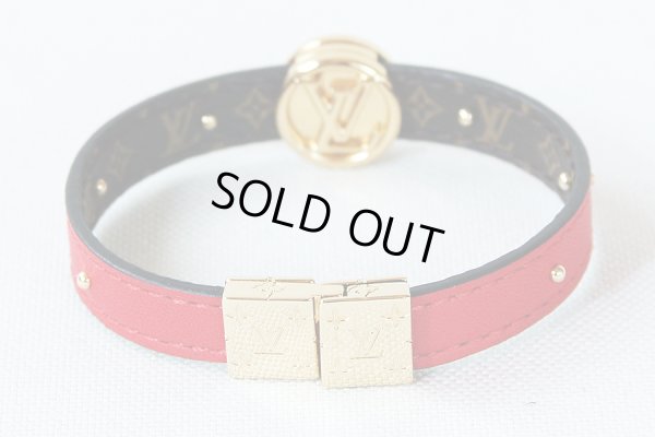 ルイ・ヴィトン ブラスレ・LVサークル リバーシブル M6268E レッド 裏側裏面