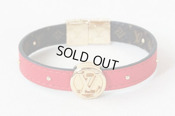 ルイ・ヴィトン ブラスレ・LVサークル リバーシブル M6268E レッド 裏側