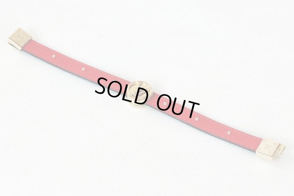 ルイ・ヴィトン ブラスレ・LVサークル リバーシブル M6268E レッド ベルト裏面