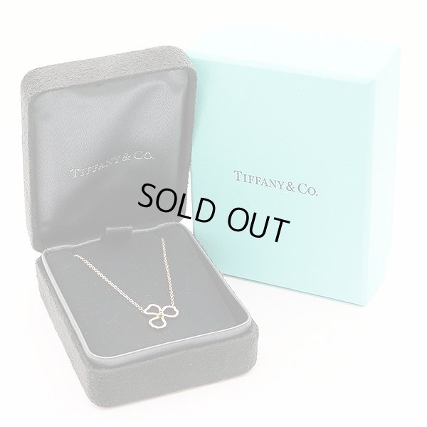 ティファニー　750PG ペーパーフラワー ダイアイリオープンフラワーネックレス 1.90g　箱(2)