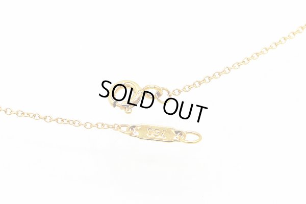 ティファニー　750YG ベゼルセット4P フラワーダイアイリペンダントネックレス 2.30g　留め具　刻印