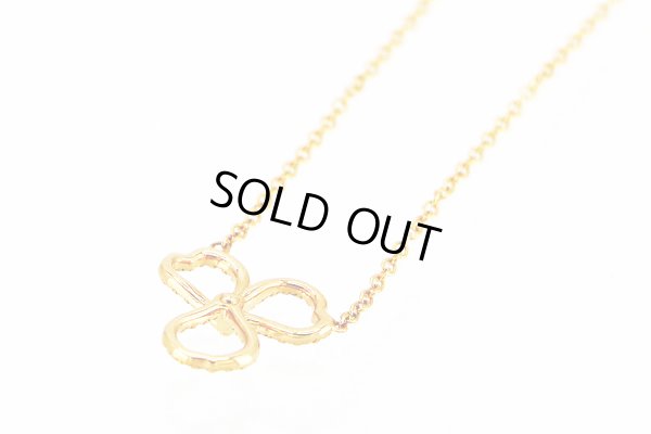 ティファニー　750PG ペーパーフラワー ダイアイリオープンフラワーネックレス 1.90g　裏面