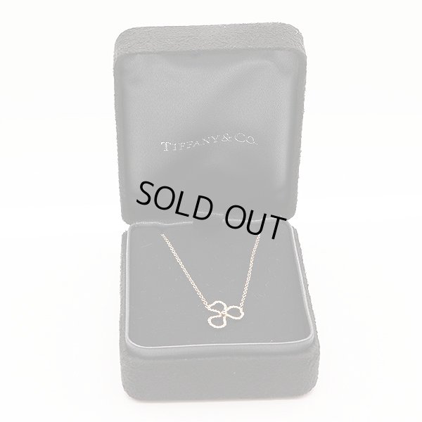 ティファニー　750PG ペーパーフラワー ダイアイリオープンフラワーネックレス 1.90g　箱