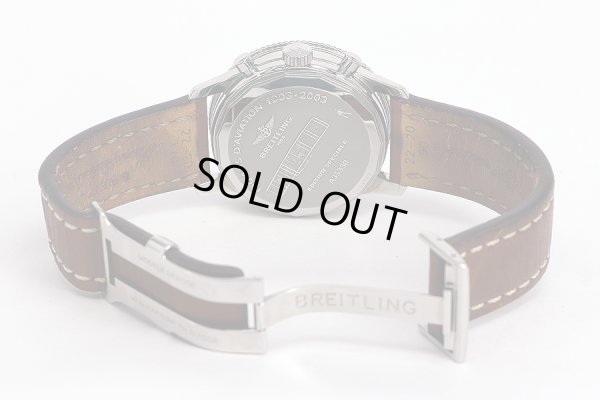 ブライトリング　モンブリラン１９０３　Ａ３５３３０　銀文字盤　革ベルト