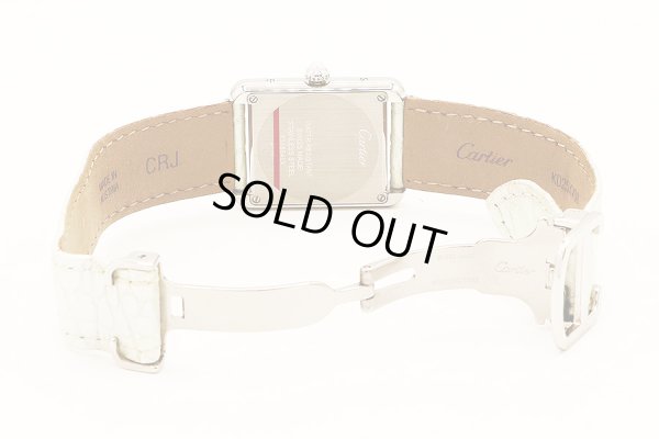 カルティエ　タンクソロＳＭ　２７１６　銀文字盤　２Ｃマーク　革ベルト