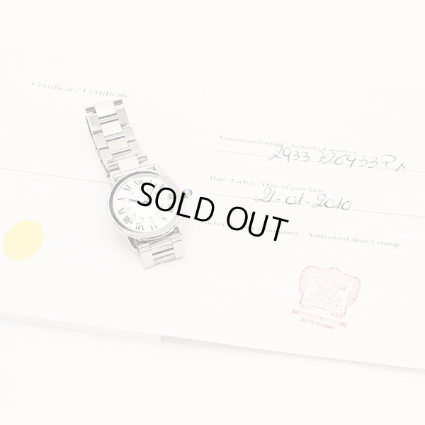 カルティエ　ロンドソロＳＭ　２９９３　銀文字盤　保証書