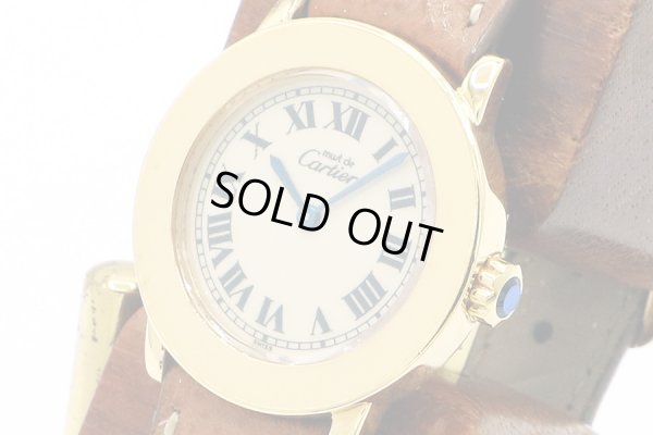 カルティエ　ロンド　ベルメイユ　１８０１　ベージュ文字盤 　サイド拡大