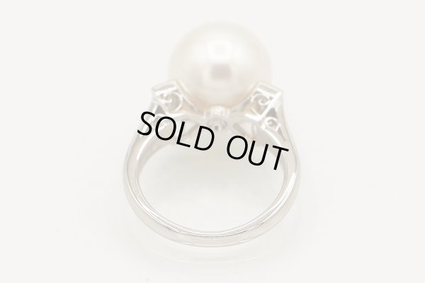 ミキモト　PT950 パールダイアイリリング 12.50mm 0.44ct 9.50g　内側