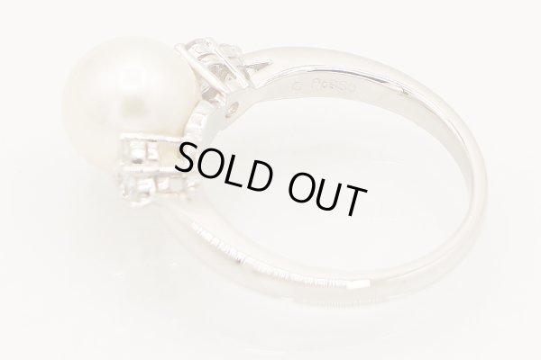 PT950 パールダイアイリリング 8.70mm 5.90g　刻印(1)