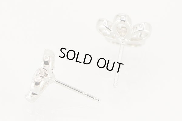 ミキモト　K18WG ダイアイリフラワーピアス 4.10g