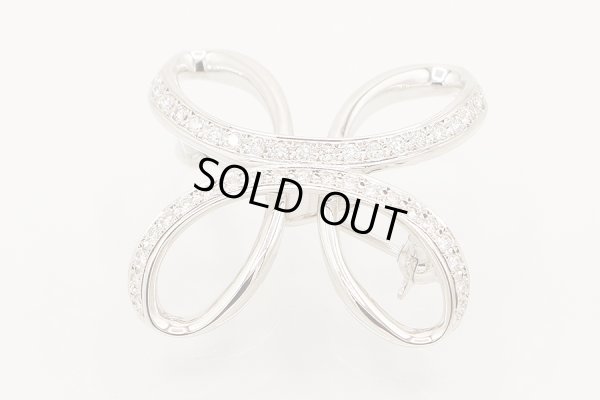 ミキモト　K18WG ダイアイリペンダントネックレス／ブローチ 0.15ct 0.37ct 11.00g　拡大