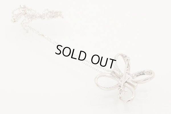 ミキモト　K18WG ダイアイリペンダントネックレス／ブローチ 0.15ct 0.37ct 11.00g