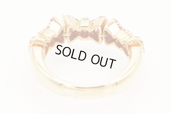 ポンテヴェキオ　K18PG ピンクサファイアダイアイリリング 0.54ct 0.11ct 5.40g　内側