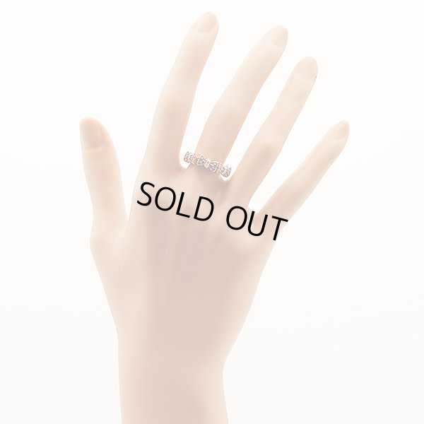 ポンテヴェキオ　K18PG ピンクサファイアダイアイリリング 0.54ct 0.11ct 5.40g　装着イメージ