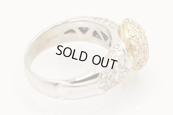 ポンテヴェキオ　K18WG/YG ダイアイリリング 1.50ct 7.70g　刻印