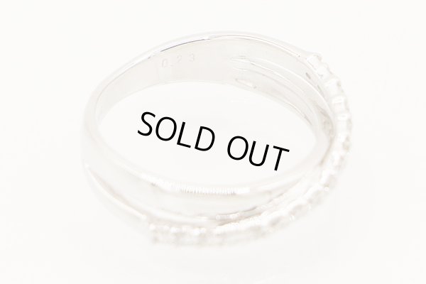 ポンテヴェキオ　K18WG ダイアイリリング 0.23ct 3.70g　刻印(2)