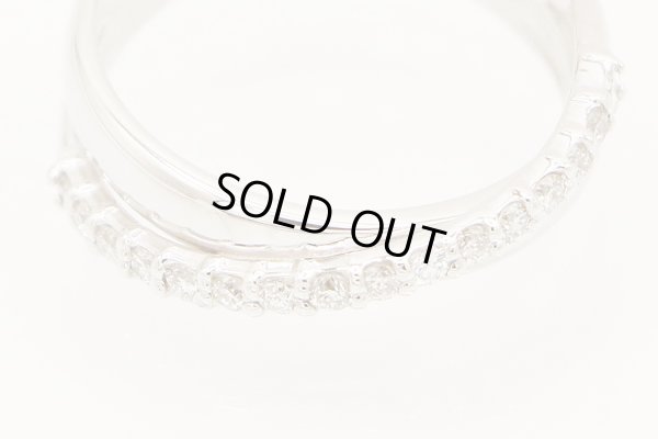 ポンテヴェキオ　K18WG ダイアイリリング 0.23ct 3.70g　拡大