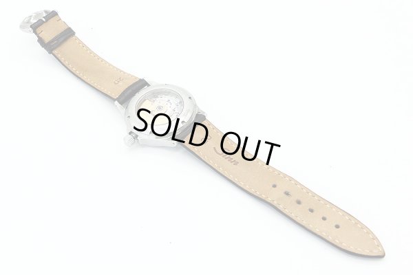 ジン　５５６ＢＲ　茶文字盤　日本限定　革ベルト状態　裏面