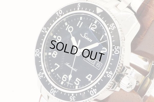 ジン　１０４　ＳＴ．ＳＡ　アラビア黒文字盤　サイド拡大