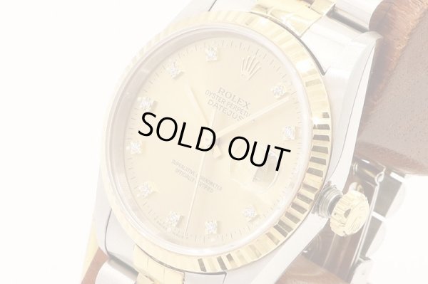 ロレックス　１６２３３Ｇ　Ｓ７０２１９０　シャンパン文字盤　旧１０Ｐ（９３年製）　サイド拡大