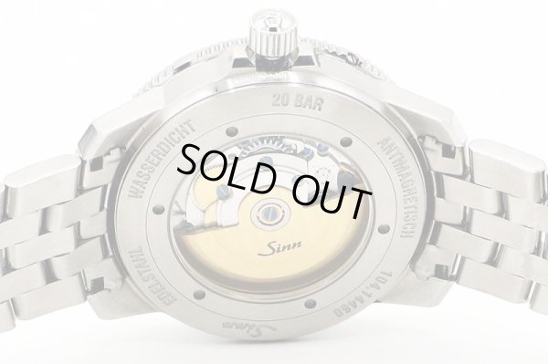 ジン　１０４　ＳＴ．ＳＡ　アラビア黒文字盤　裏面拡大