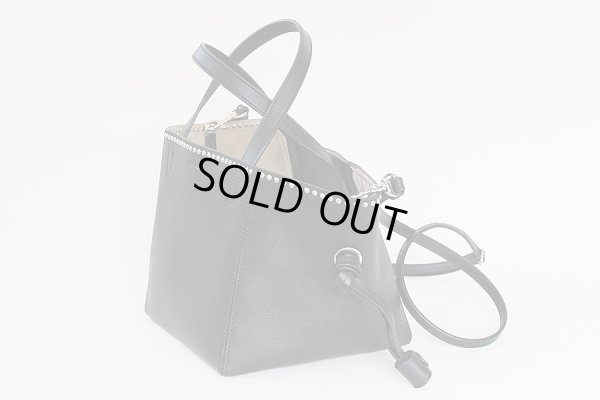 ジェイ&エム デヴィッドソン ベル ミニ ウイズスタッズ トートバック ブラック サイド