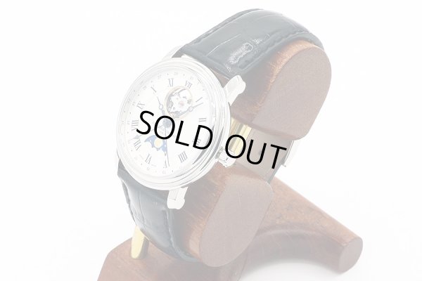 フレデリックコンスタント　ＦＣ３３５　オープンハート　ムーンフェイス　銀文字盤　サイド