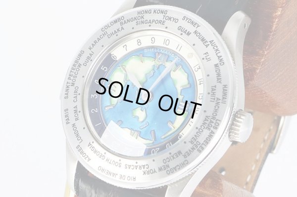 シェルマン　ワールドタイムミニッツリピータークロワゾネ　青文字盤　サイド拡大