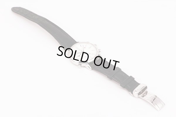 天賞堂　ビジネスアラーム　白文字盤　革ベルト状態　表面