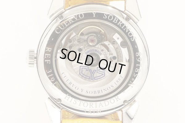 クエルボ・イ・ソブリヌス　ヒストリアルドール　３１９１　ＳＯＬ　黄色文字盤　裏面拡大