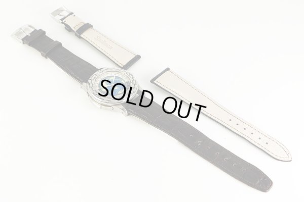 シェルマン　ワールドタイムミニッツリピータークロワゾネ　青文字盤　替え革ベルト　表面