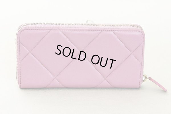 シャネル　シャネル19 ロングジップウォレット AP1063 ピンク　裏面