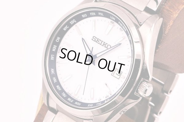 セイコー　ＳＢＴＭ２９９　７Ｂ７５－０ＡＡ０　白文字盤　青針　１４０周年限定　サイド拡大