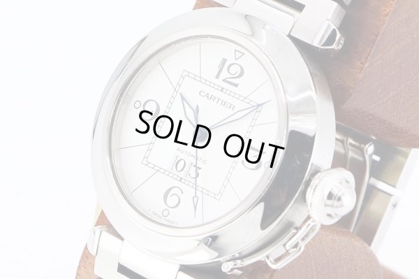 カルティエ　パシャＣ　ビックデイト　２４７５　白文字盤　サイド拡大