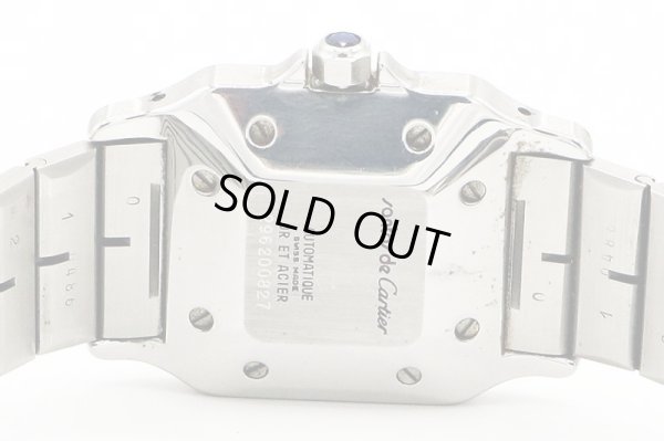 カルティエ　サントス　旧型　白文字盤　裏面拡大