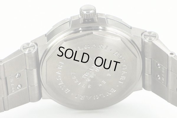 ブルガリ　スクーバ　ＳＤ３８　黒文字盤　裏面拡大