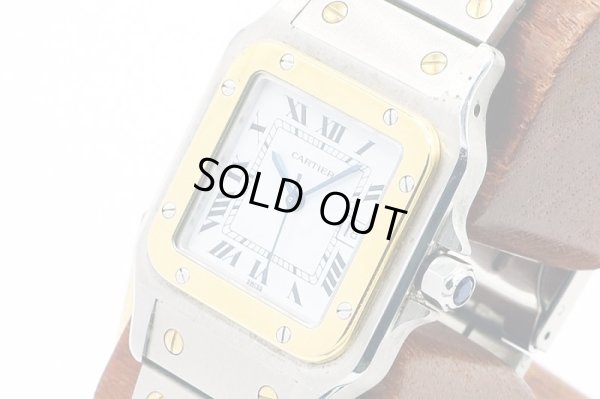 カルティエ　サントス　旧型　白文字盤　サイド拡大