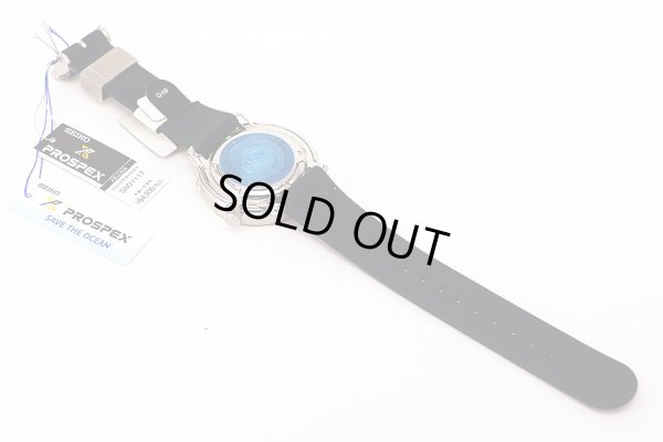 セイコー　プロスペック　ＳＢＤＹ０１１７　紺　ペンギンシルエット文字盤　革ベルト状態　裏面