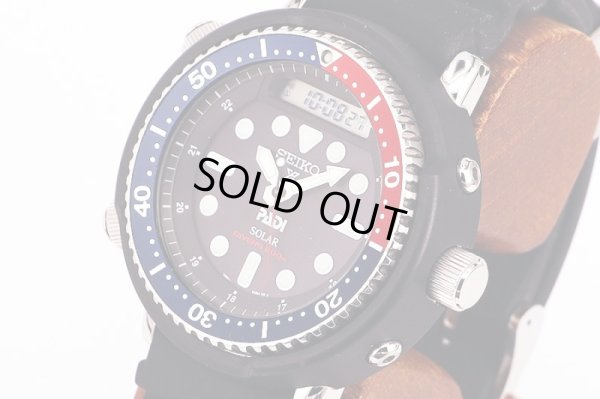 セイコー　プロスペック　ＳＢＥＱ００３　黒文字盤　ソーラー　ＰＡＤＩ限定　サイド拡大