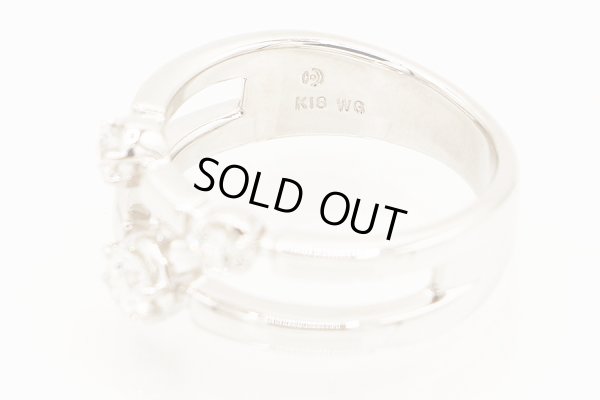 タサキ　K18WG ダイアイリリング 0.36ct 7.10g　刻印