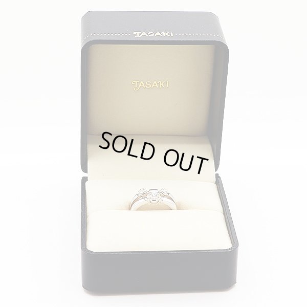 タサキ　K18WG ダイアイリリング 0.36ct 7.10g　箱