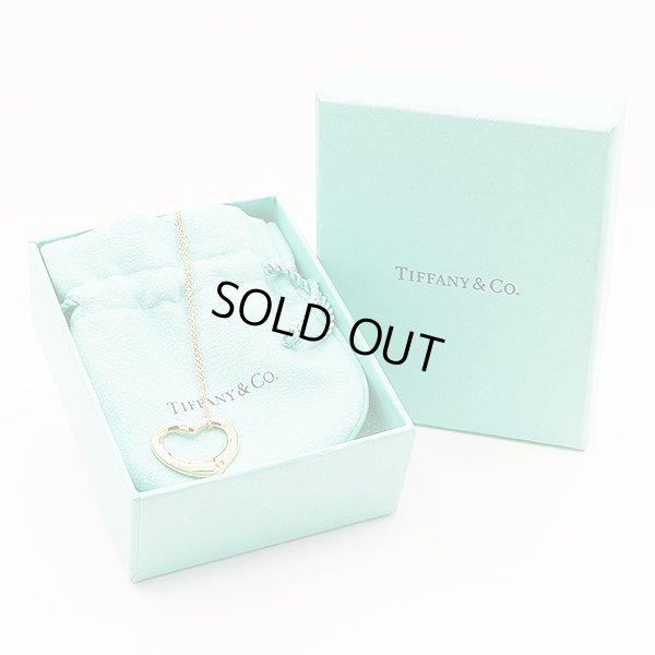 ティファニー　750YG オープンハート ダイア5Pイリペンダントネックレス 7.00g　箱