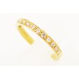 タサキ　K18 ダイアイリリング 0.14ct 2.10g　サイド